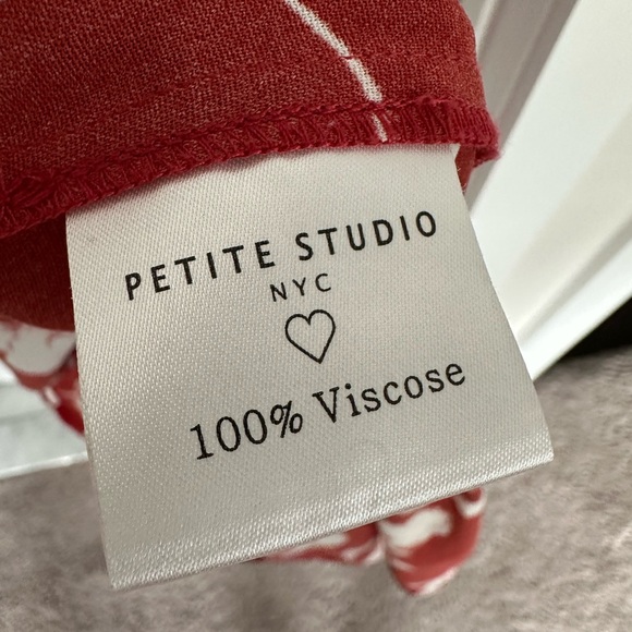 Petite Studio NYC Celina Red Floral Long Dress Size M - Picture 4 of 6